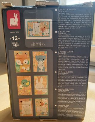 Puzzle de madera Janod zorros +12m