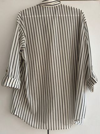 Camisa Massimo Dutti rayas blanca y negra T40