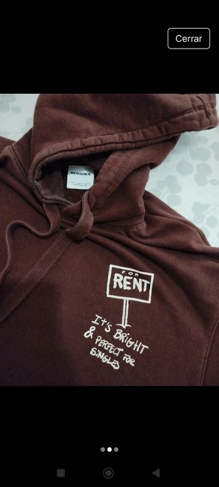 Sudadera Bershka Granate Talla XS