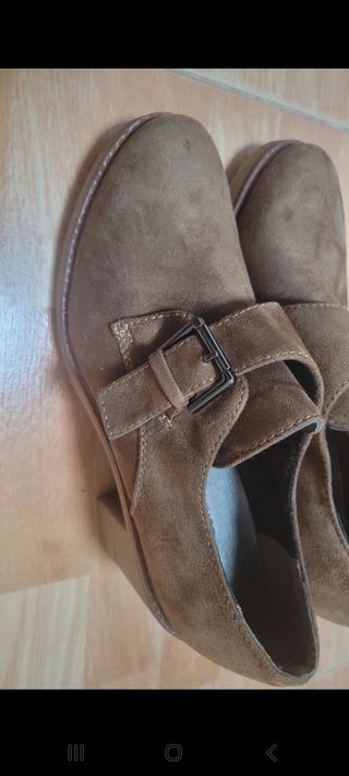 Botines beige/marrón usados una vez