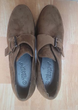 Botines beige/marrón usados una vez