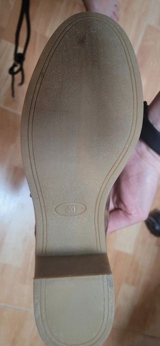 Botines beige/marrón usados una vez