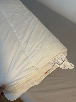 Edredón individual cama de 90 blanco