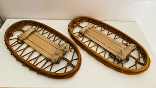 Raquetas de nieve vintage de madera