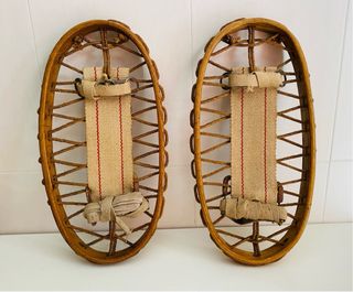 Raquetas de nieve vintage de madera