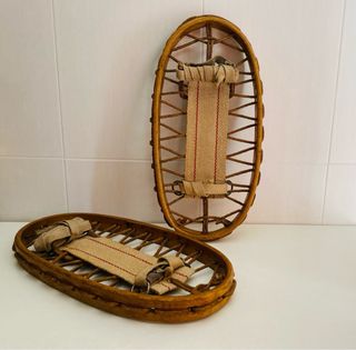 Raquetas de nieve vintage de madera