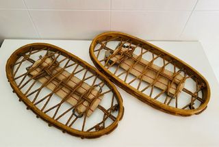 Raquetas de nieve vintage de madera