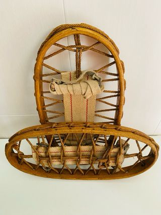 Raquetas de nieve vintage de madera