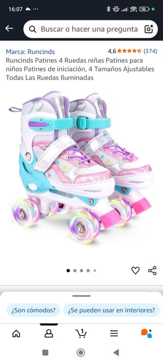 Patines Runcinds 4 ruedas Talla 34-37
