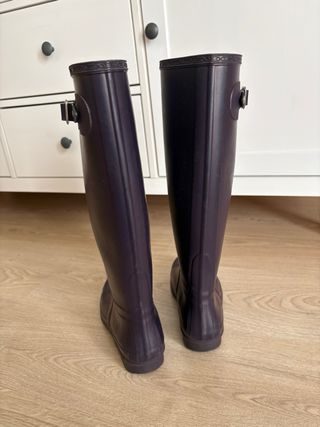 Botas de agua moradas mujer