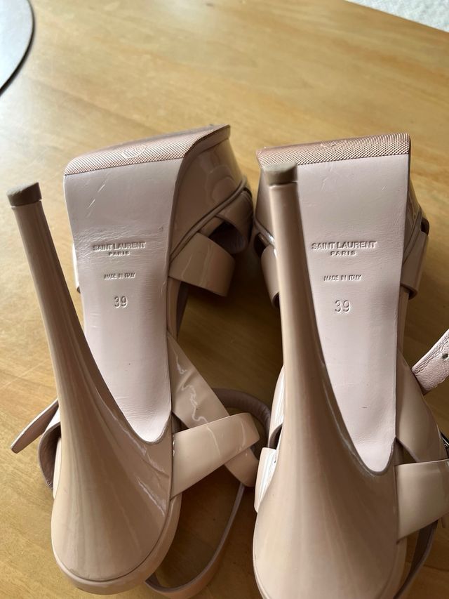 Sandalias de tacón, talla 39, tacón 10,5  cm