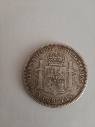5 Pesetas Alfonso XII 1876