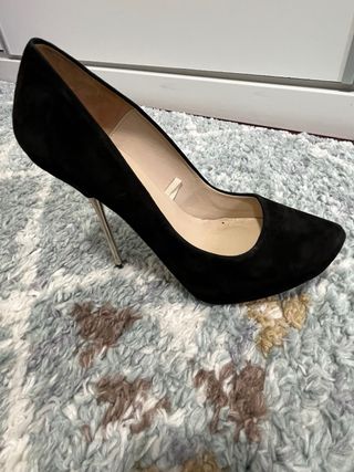Zapato tacón ante negro