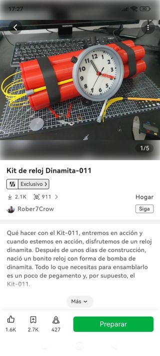 KIT BAMBULAB 011 COMPONENTES DE RELOJ IMPRESIÓN 3D