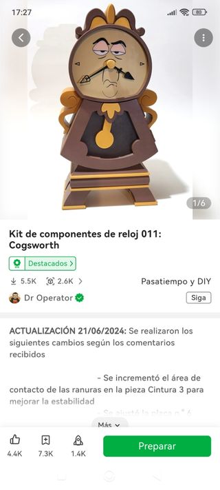 KIT BAMBULAB 011 COMPONENTES DE RELOJ IMPRESIÓN 3D