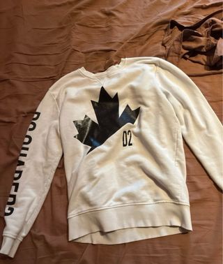 Felpa Dsquared2 con stampa foglia e logo