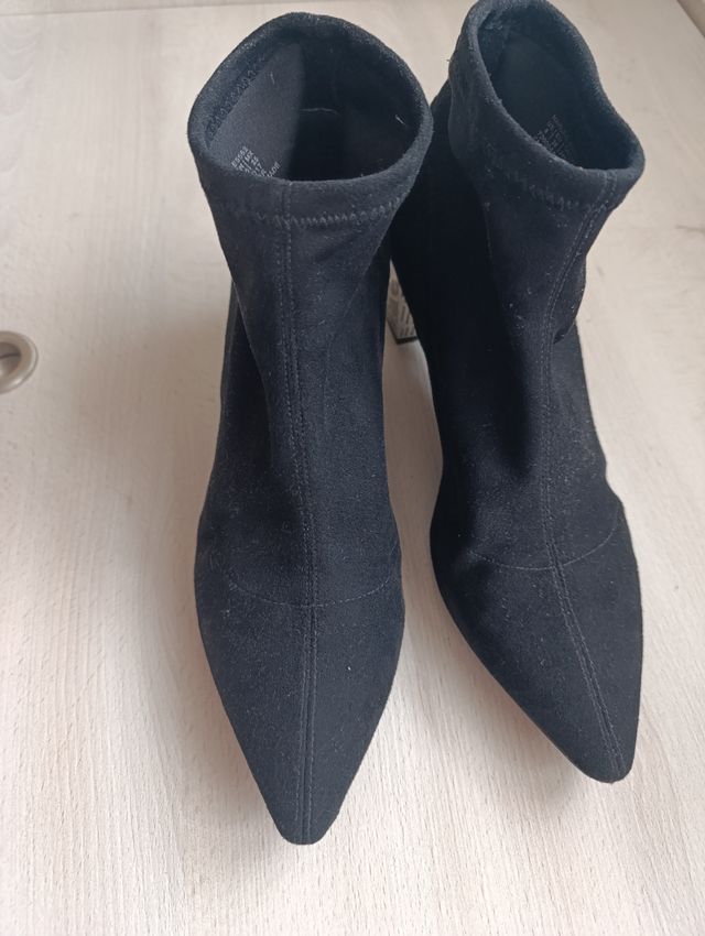 Botines Calvin Klein Talla 39 Negro/Plata