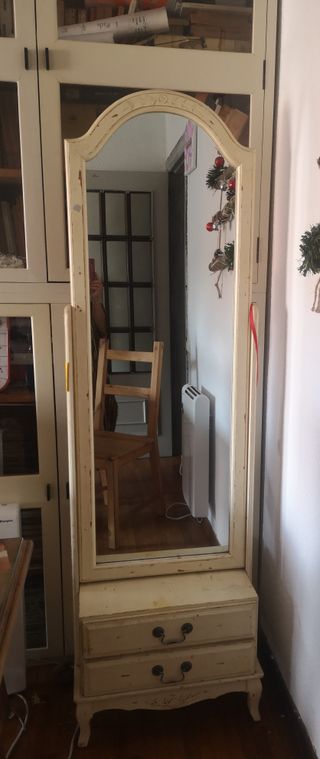 Mueble espejo cajonera vintage madera