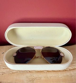 Gafas de sol Chloë aviador rosa y dorado