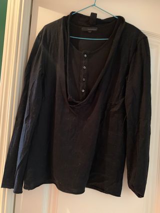 Camiseta Wooyoungmi Negra Manga Larga