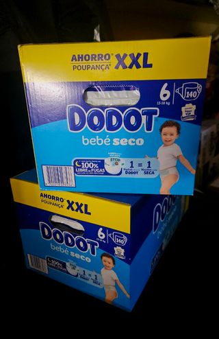 280 fraldas(2x140) Dodot Bebé Seco t6