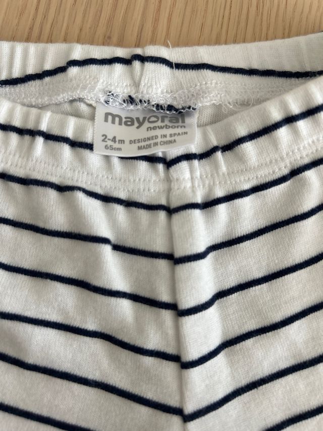 Pantalón corto Mayoral rayas 2-4m