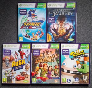Pack 5 juegos Xbox 360 Kinect