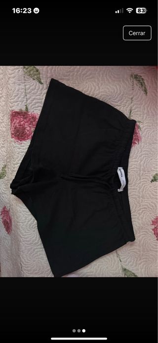Pantalones cortos de lino negros