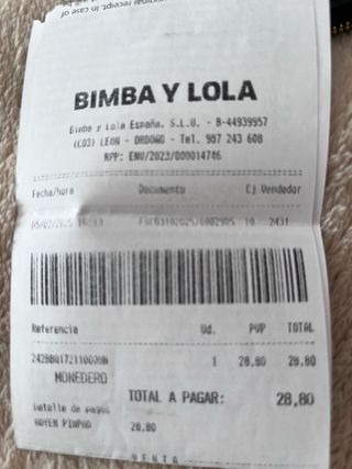 Monedero Bimba y Lola Piel Negro