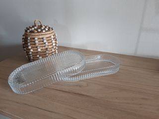 Bomboneira de vidro retangular