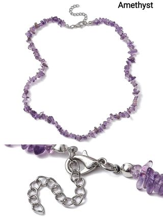 Collana di Ametista Naturale - chips - 40~45 cm