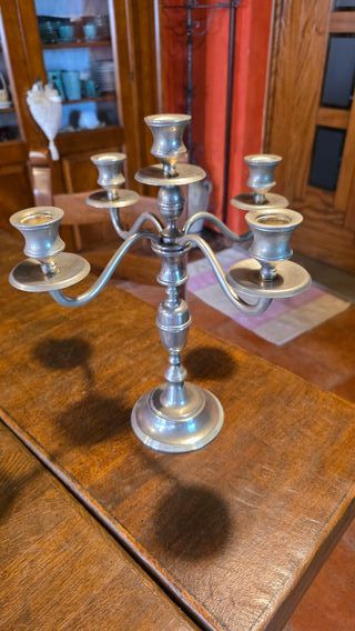 Portacandele 5 fiamme in metallo