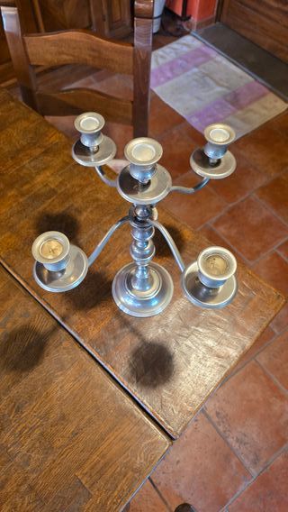 Portacandele 5 fiamme in metallo