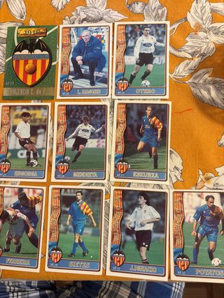 Pack cromos Valencia CF Liga 96-97