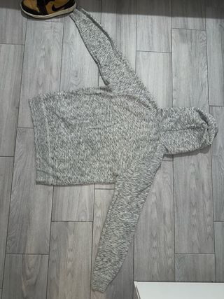 Sudadera Hollister Gris con Cremallera