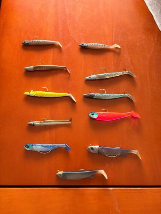 Vinilos de pesca variados