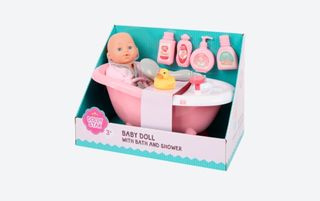 Muñeca Bebé Dolly Star con Bañera y Ducha