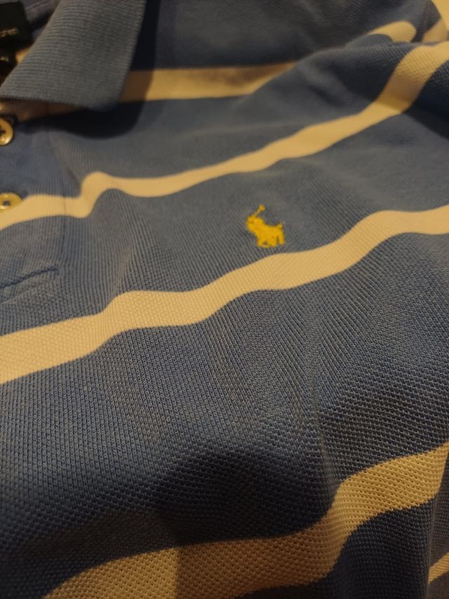 Polo Ralph Lauren Rayas Azul y Blanco