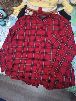Camisa Roja de Cuadros Esmara | Talla 44