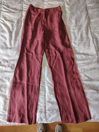 Pantalón Mango Talla XS Rojo