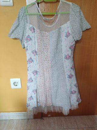 Vestido de verano patchwork floral