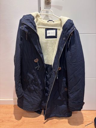 Chaqueta premamá C&A azul forrada