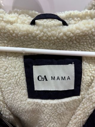 Chaqueta premamá C&A azul forrada
