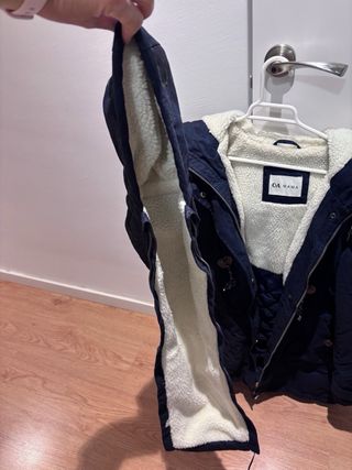 Chaqueta premamá C&A azul forrada
