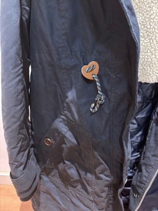 Chaqueta premamá C&A azul forrada