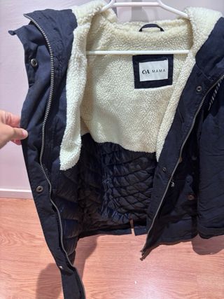 Chaqueta premamá C&A azul forrada