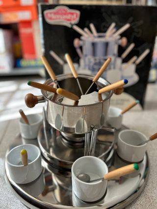 Set Fondue Mövenpick Acero Inoxidable