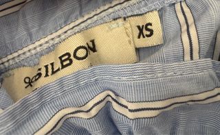 Blusa Silbon Hombros Descubiertos Rayas Azul