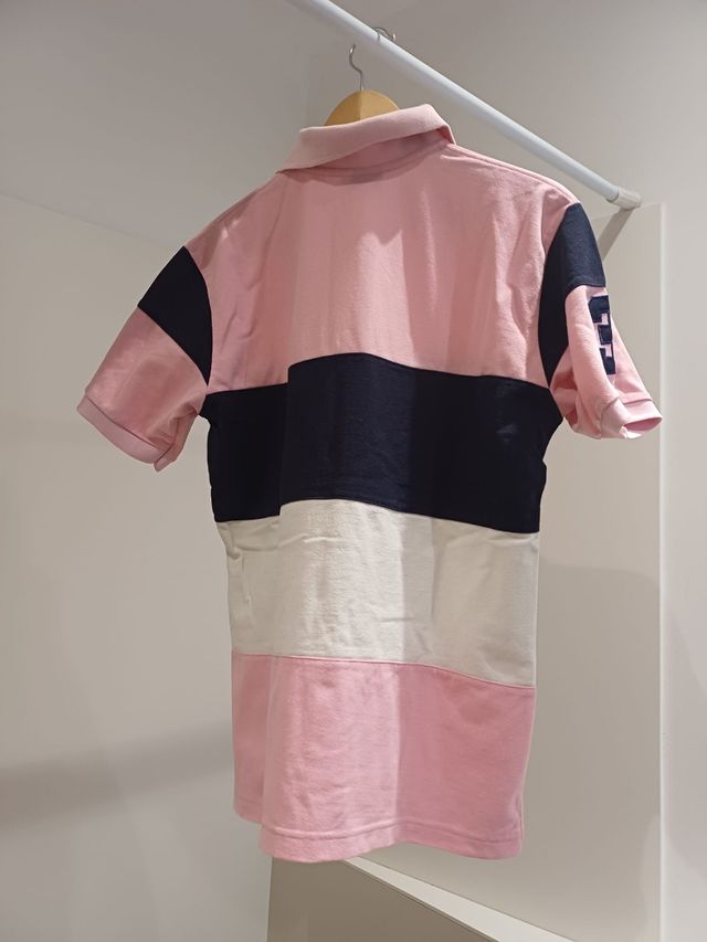 Polo Ralph Lauren Manga Corta Rosa y Azul
