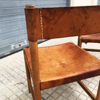 Sillas vintage cuero Jordi Casablancas 1960